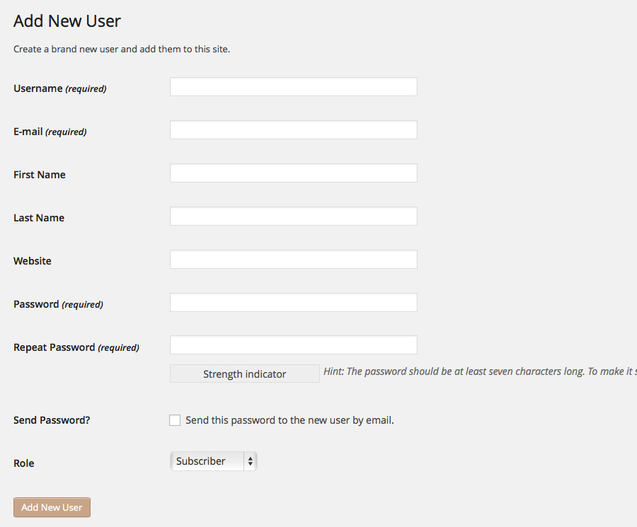 Create User Accounts