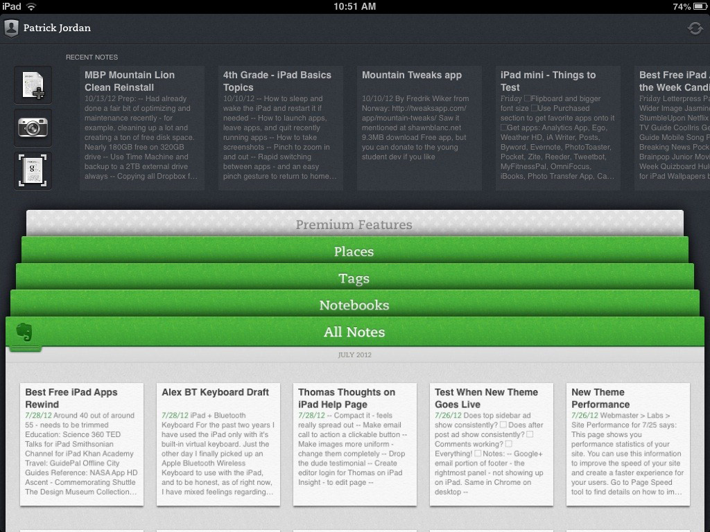 Evernote iOS App